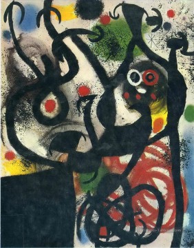 Les femmes et les oiseaux dans la nuit Joan Miro Peinture à l'huile